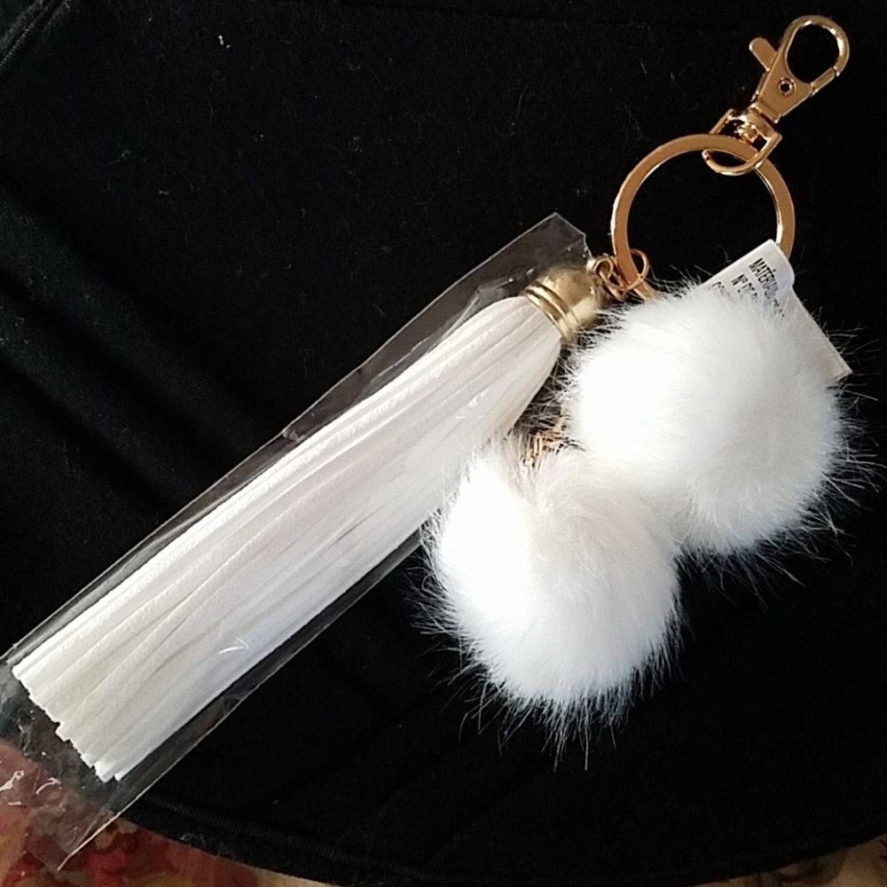 NWT Tassel/PomPom Handbag Charm•Key Fob